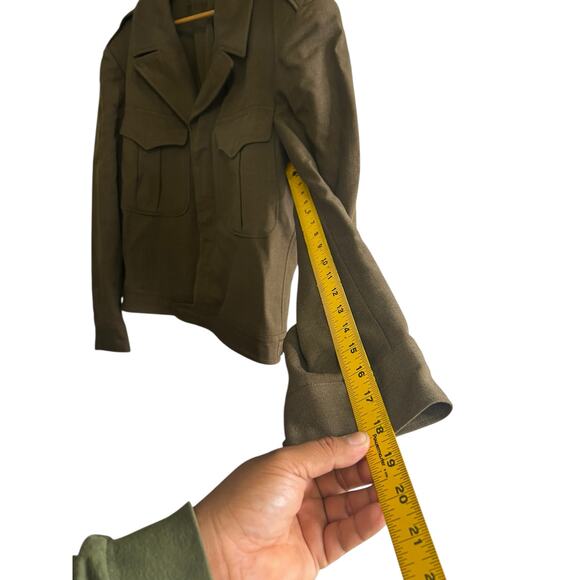 WWII US Army Ike Jacket 1945 Field Wool OD Sz 40R Curlee Clothing Co Vintage - Picture 15 of 16